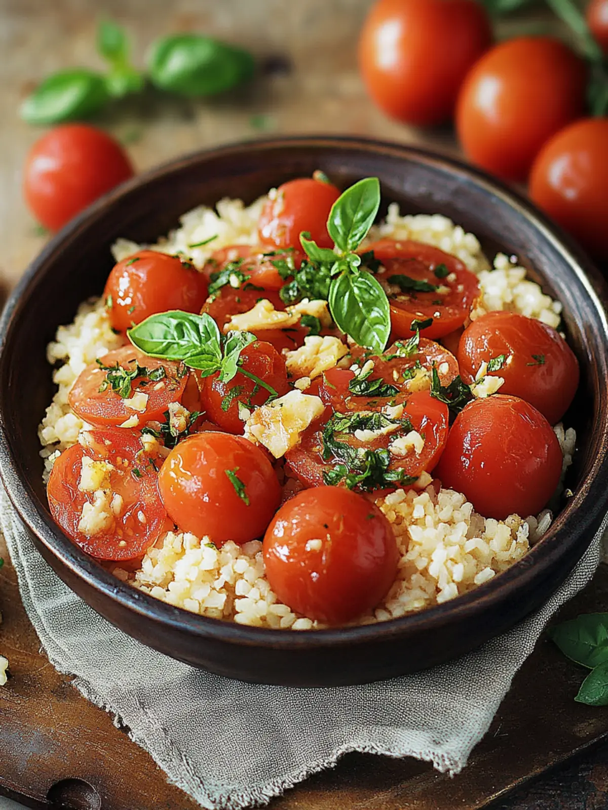 Tomatenhähnchen mit Reis