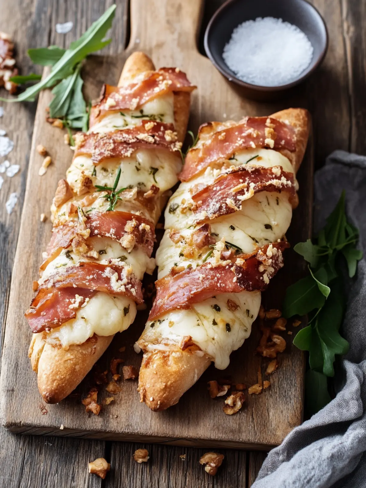 Knusperstangen mit Speck und Käse – 3-Zutaten-Rezept