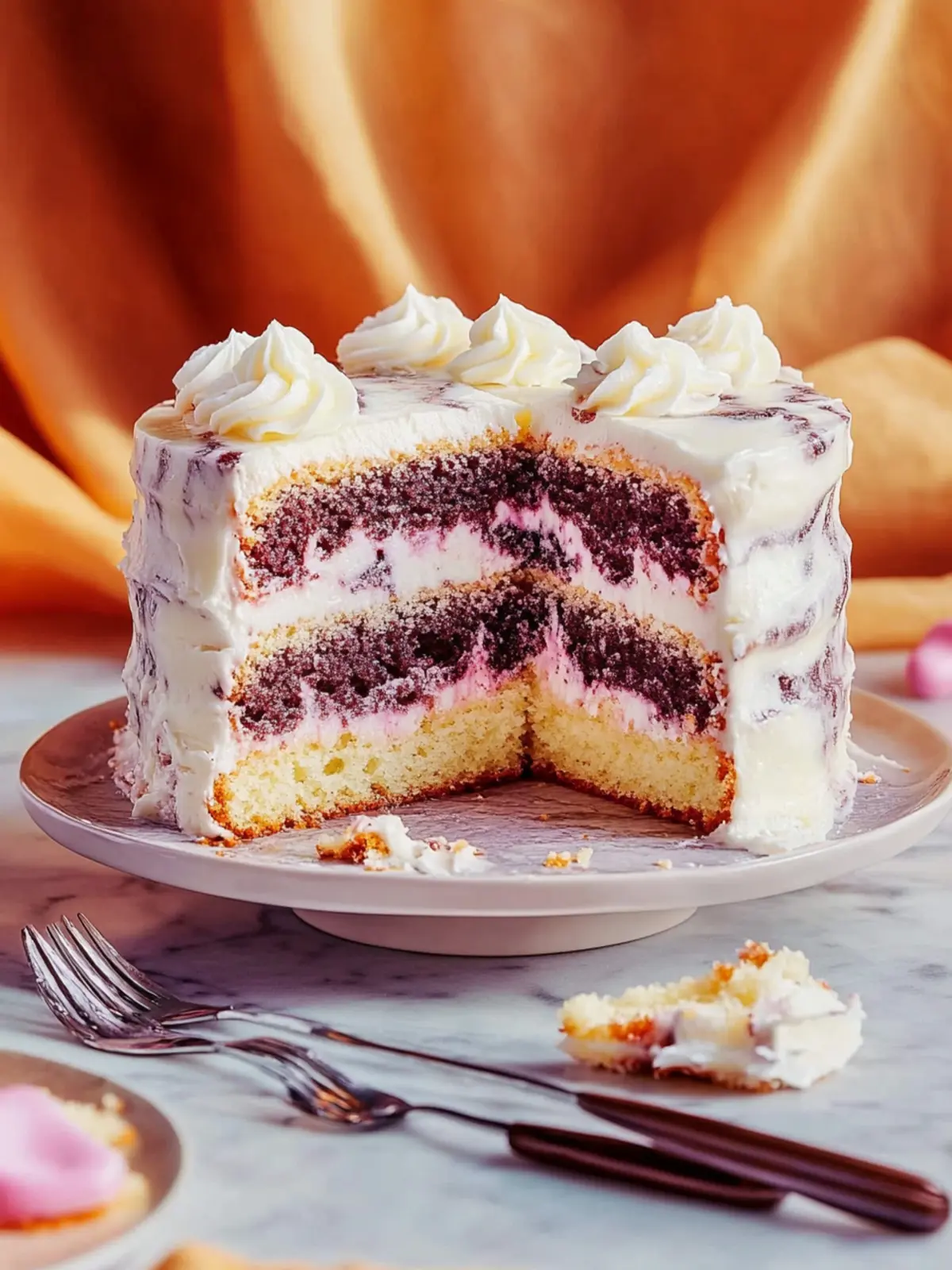 Juicy marble layer cake: The secret of airy perfection