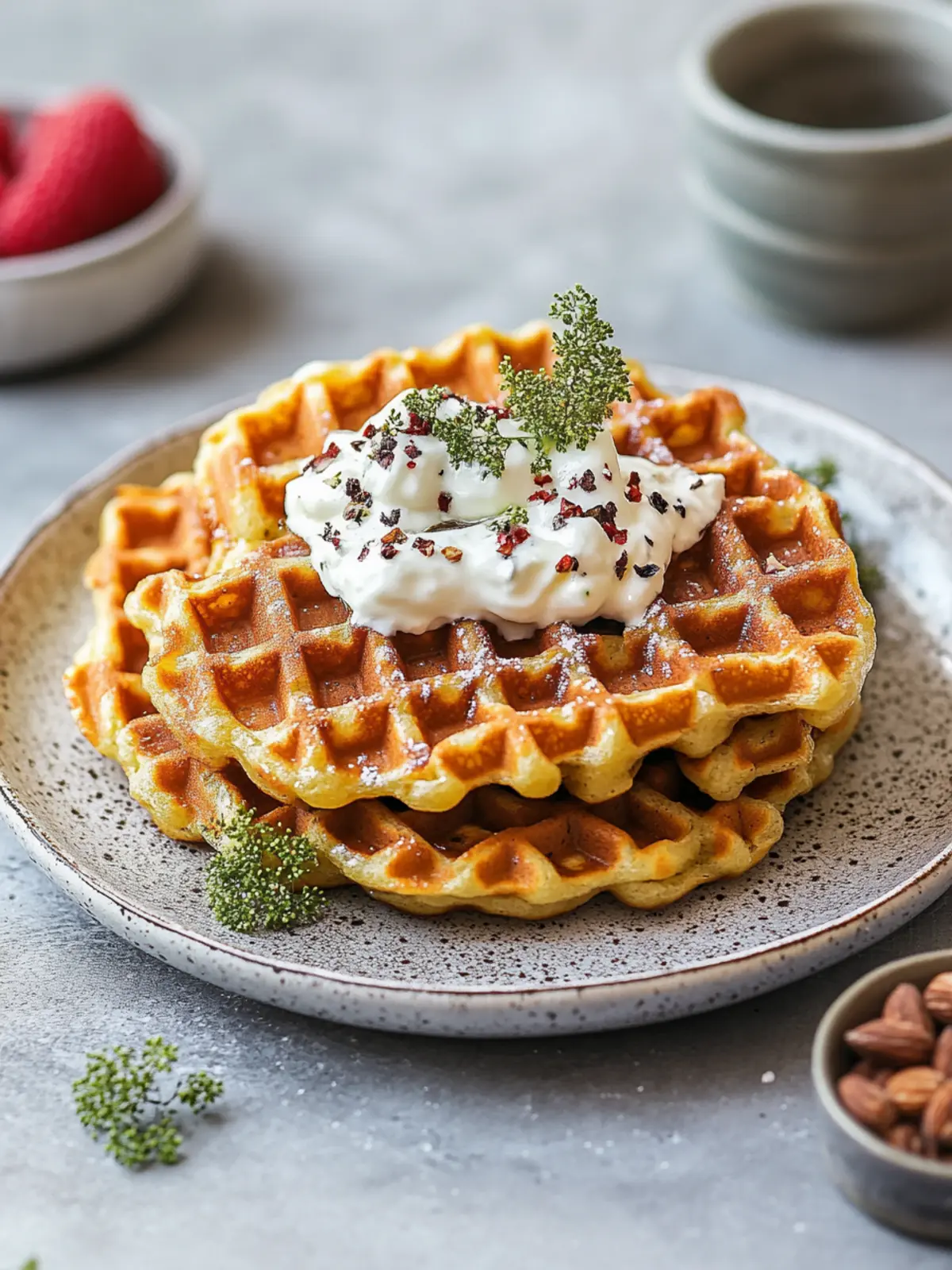 Waffeln mal anders: mit Linsen und Gewürzen