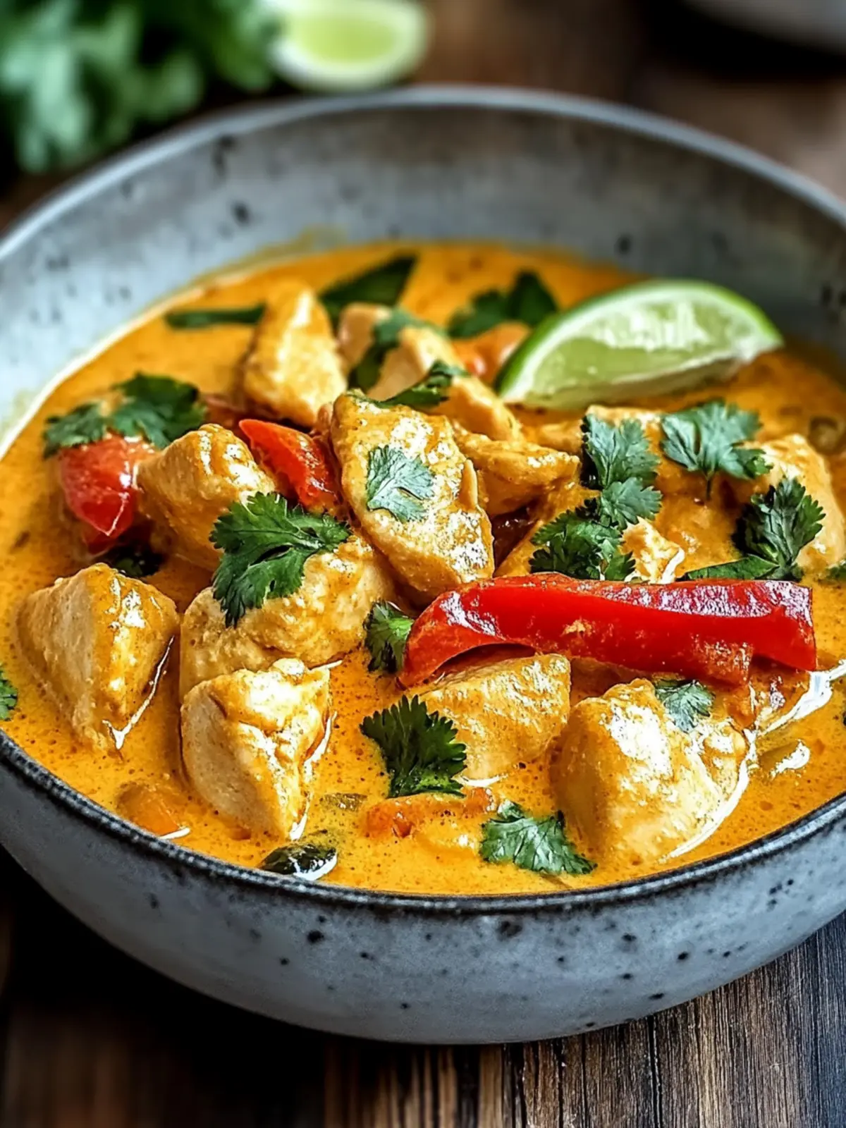 Thai Erdnuss-Curry-Hühnchen für ein schnelles Abendessen