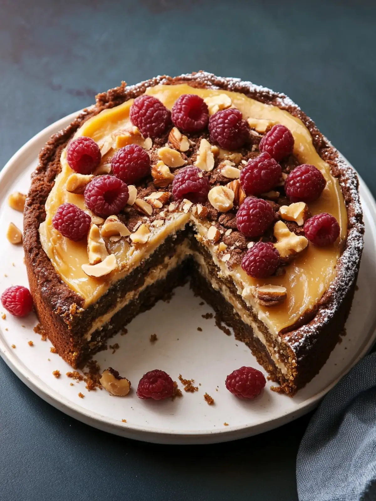 Erdnussbutter Keksteig Kuchen