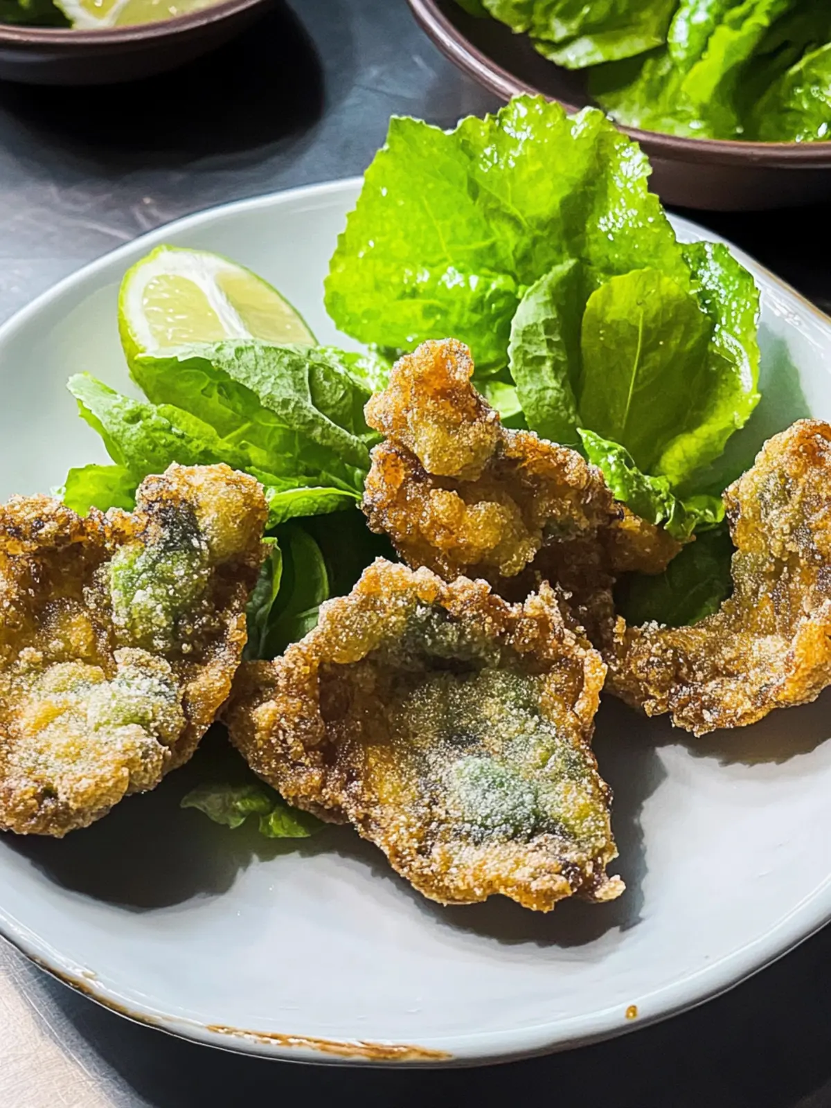 Austernpilz-Schnitzel mit gebratenem Kopfsalat