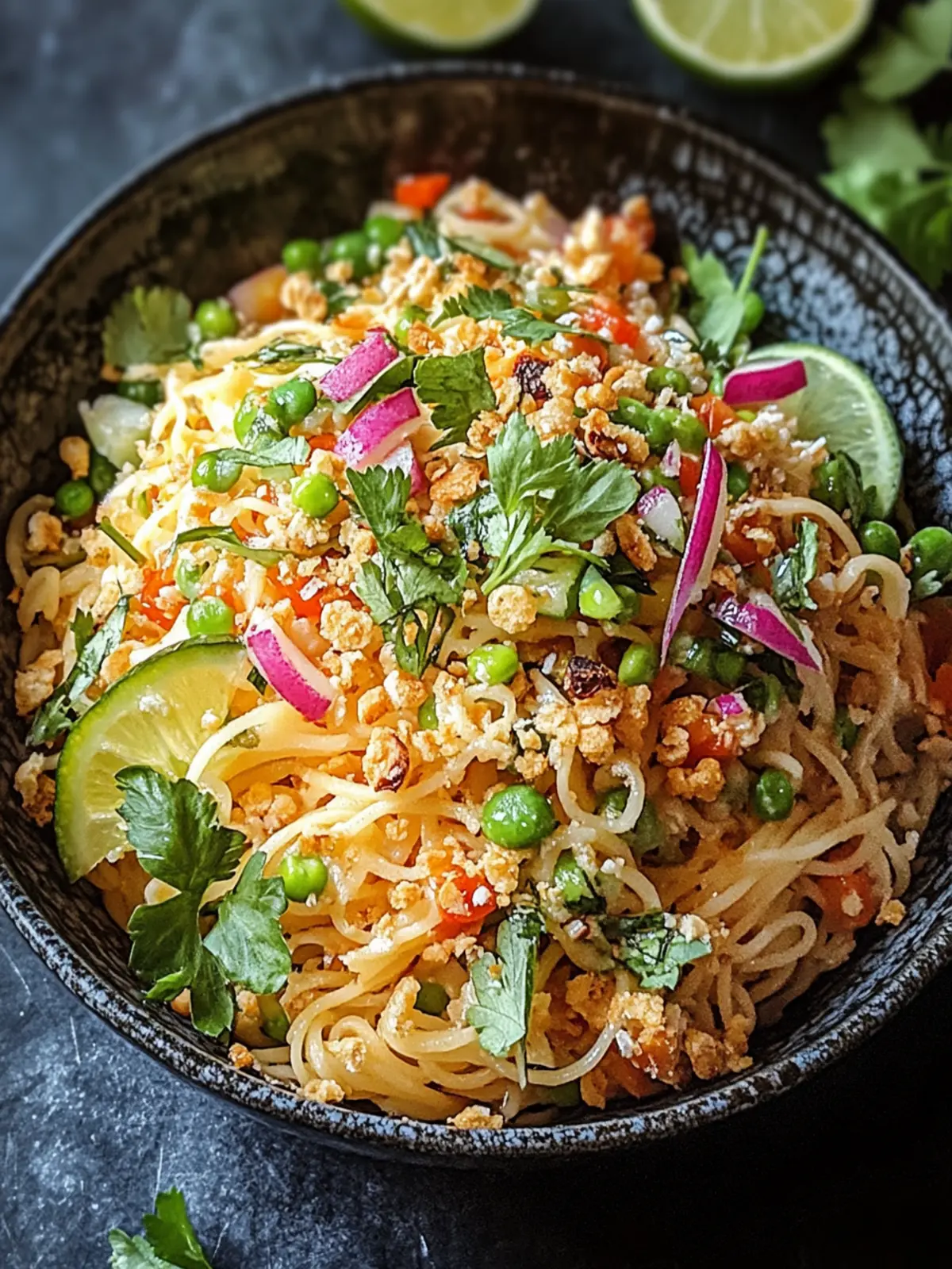 Limetten Crunch Nudelsalat