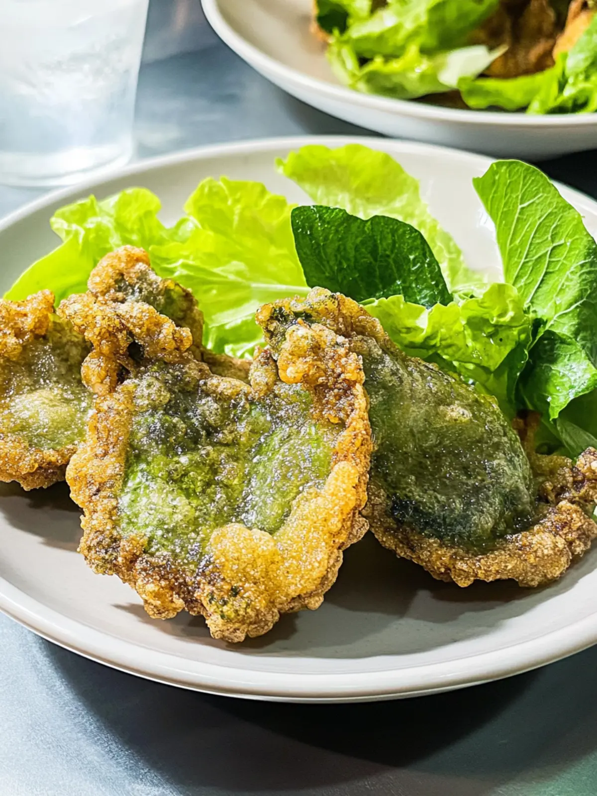 Austernpilz-Schnitzel mit gebratenem Kopfsalat