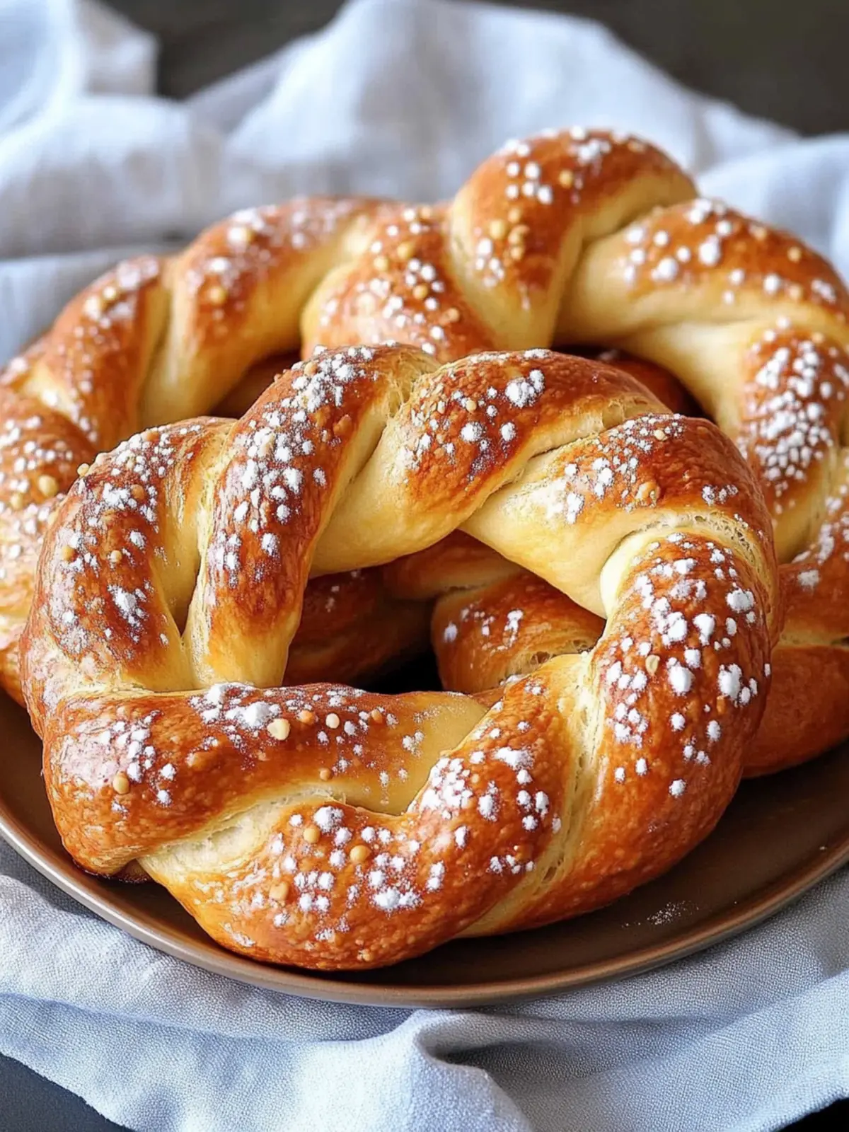 Selbst gebackene Neujahrsbrezeln