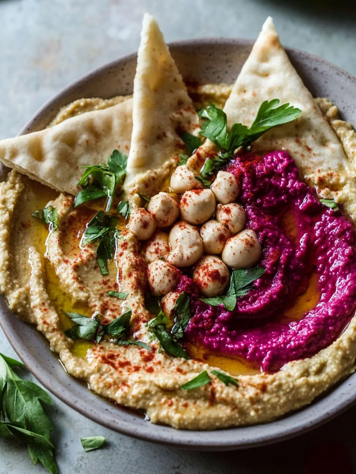 Geröstete Randen Hummus Pita