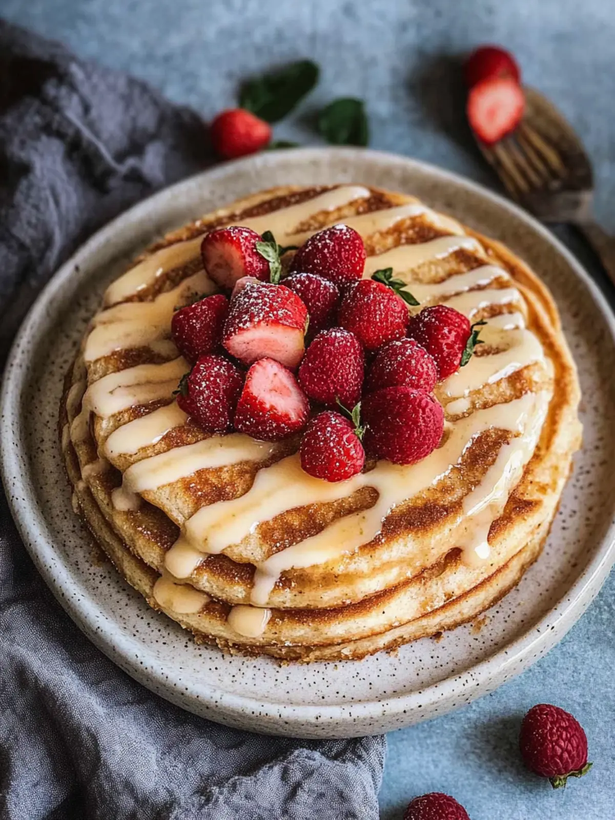 Vegane Zimtschnecken-Pfannkuchen