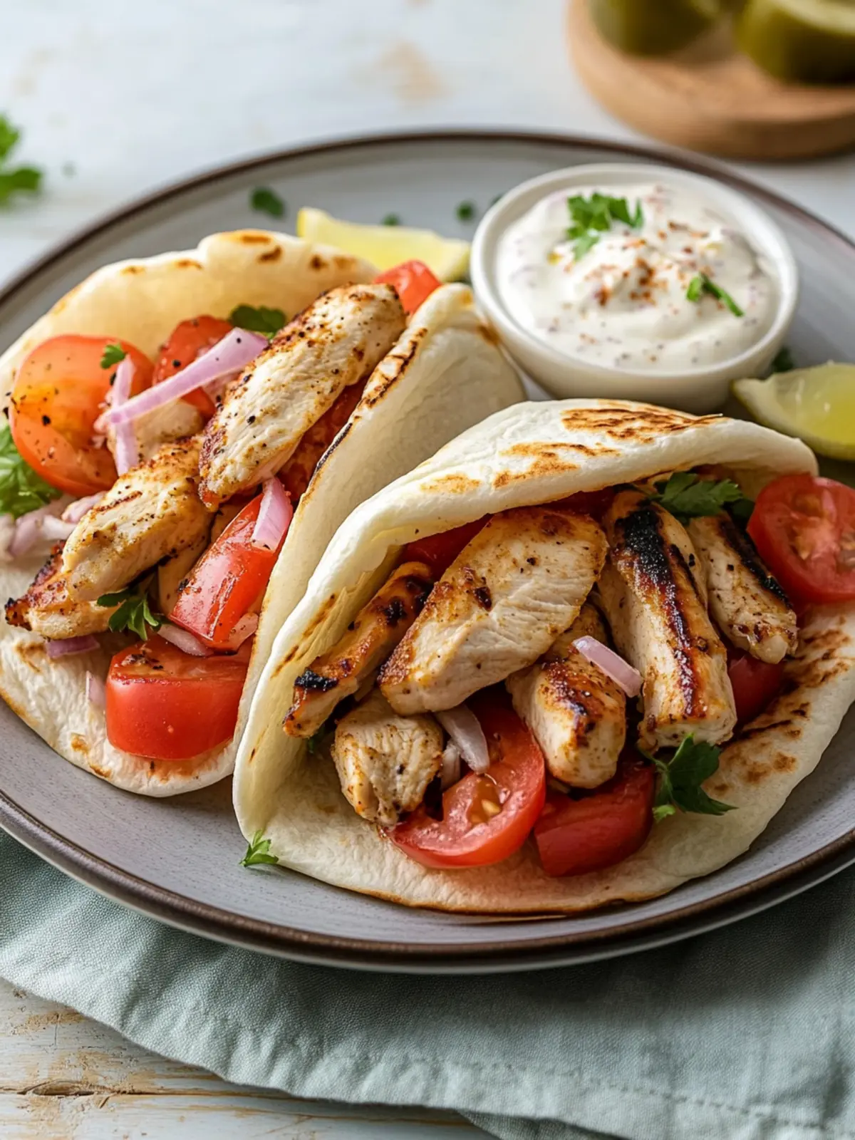 Chicken gyros from the air fryer - easy, quick and mega delicious