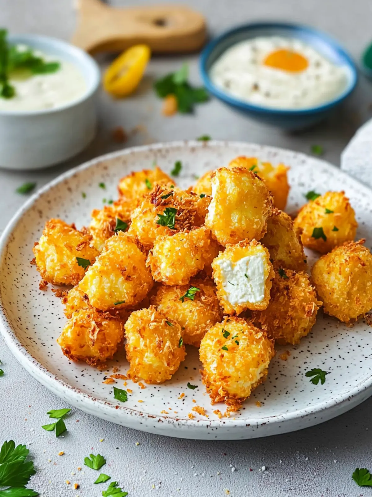 Feta-Bites from the Airfryer: A crispy snack in 10 minutes