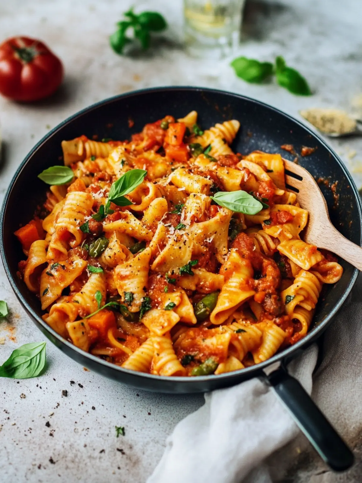 Ein-Topf-Pasta Rezept (vegan)