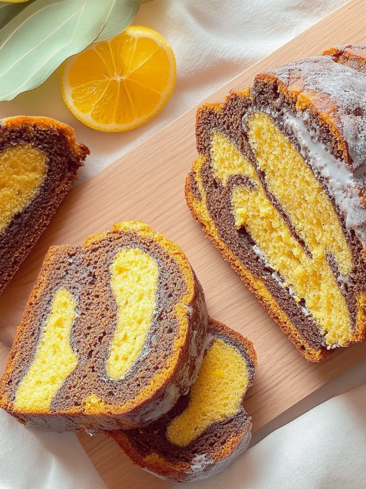Einfache Kürbis Marmor Kuchen