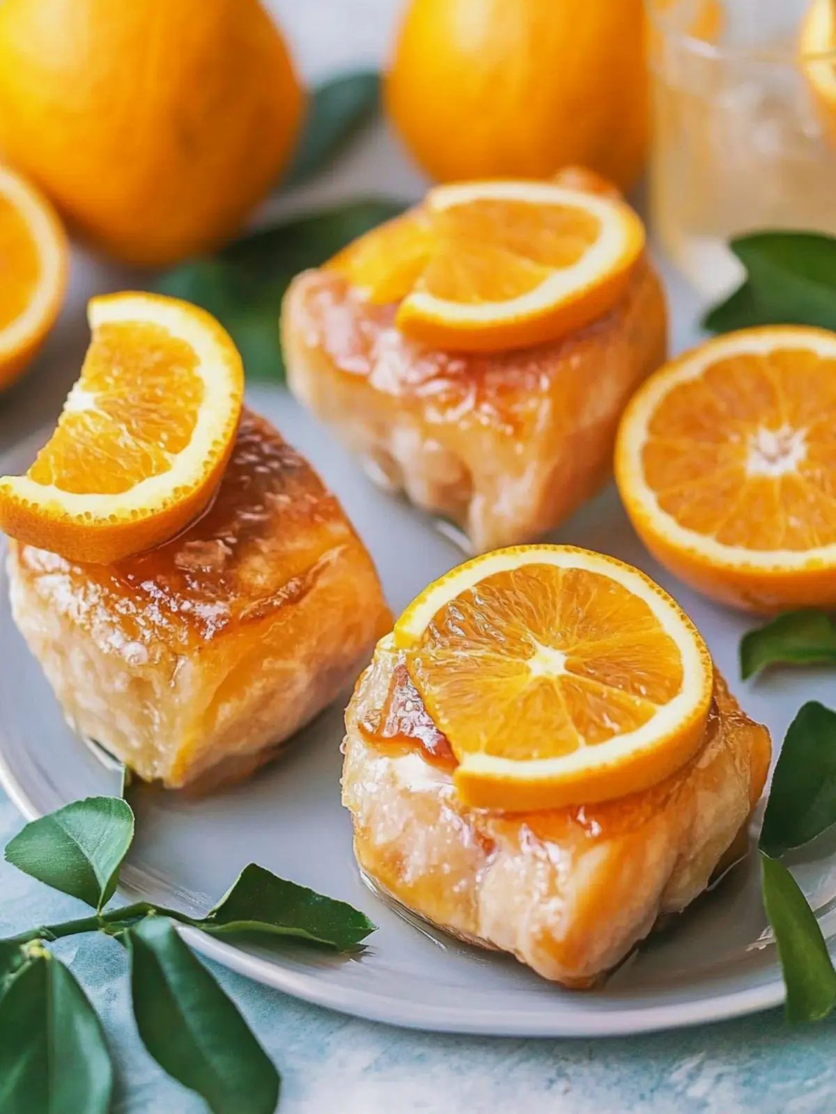 Gebratenes Hähnchen mit Orange