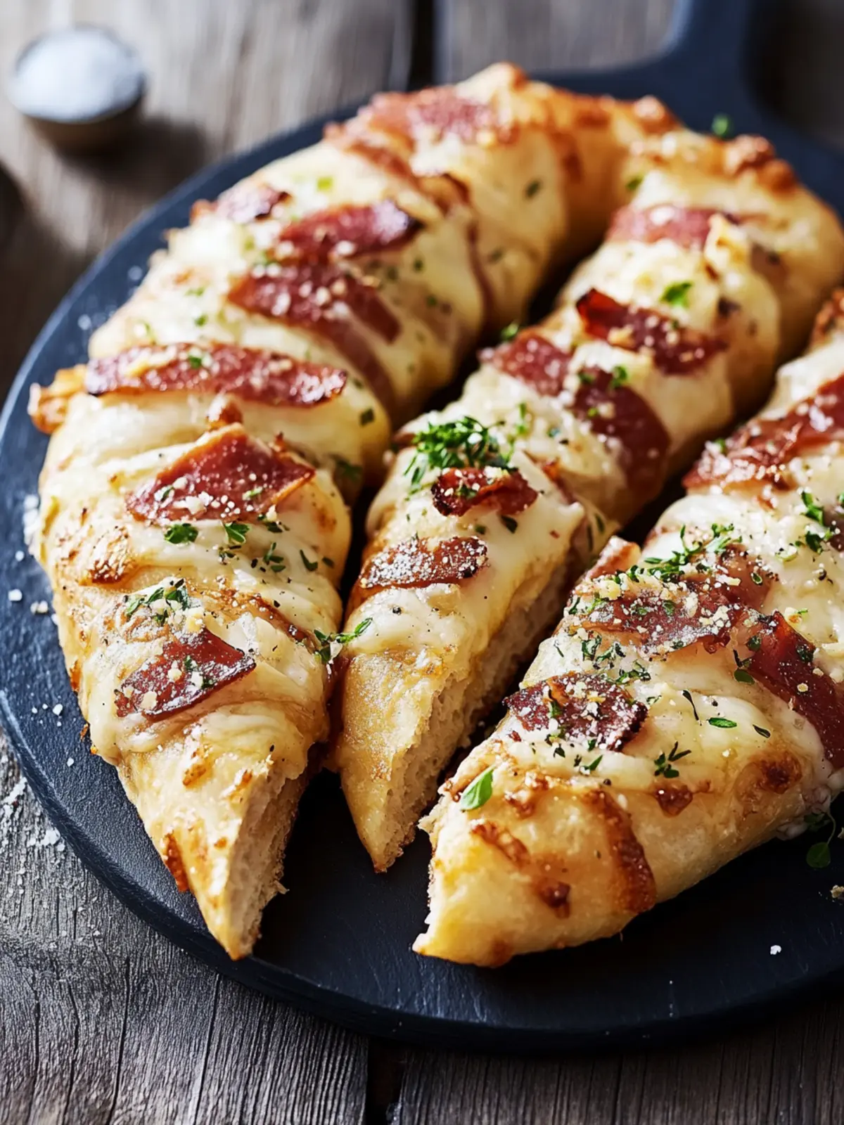 Knusperstangen mit Speck und Käse – 3-Zutaten-Rezept