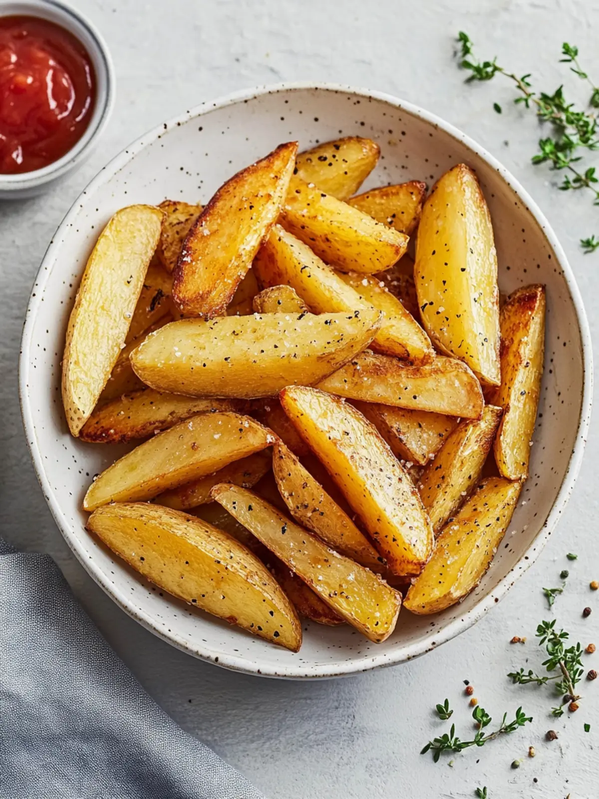 Kartoffelspalten aus der Heißluftfritteuse