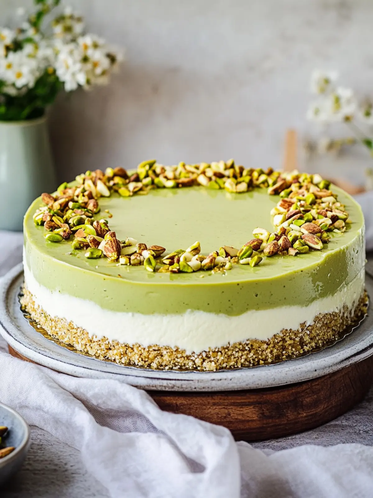 Pistazienkäsekuchen ohne Backen