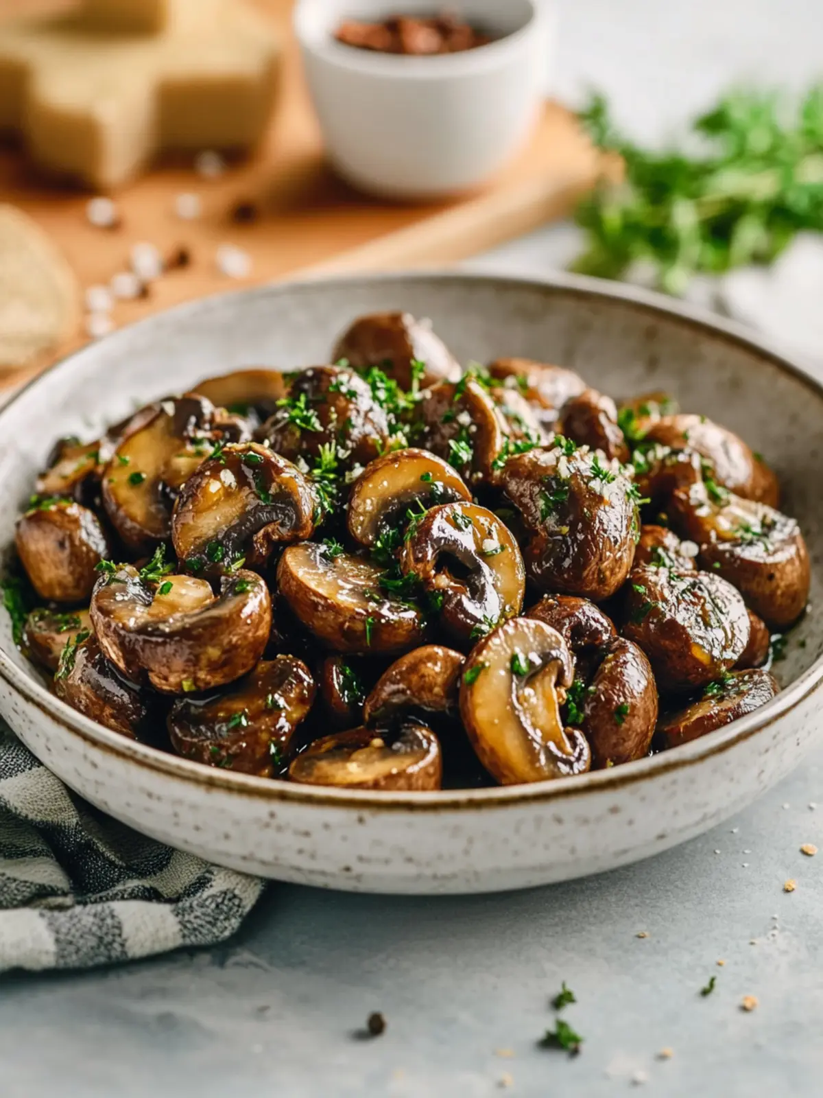 So einfach und gut: Balsamico-Champignons aus dem Airfryer