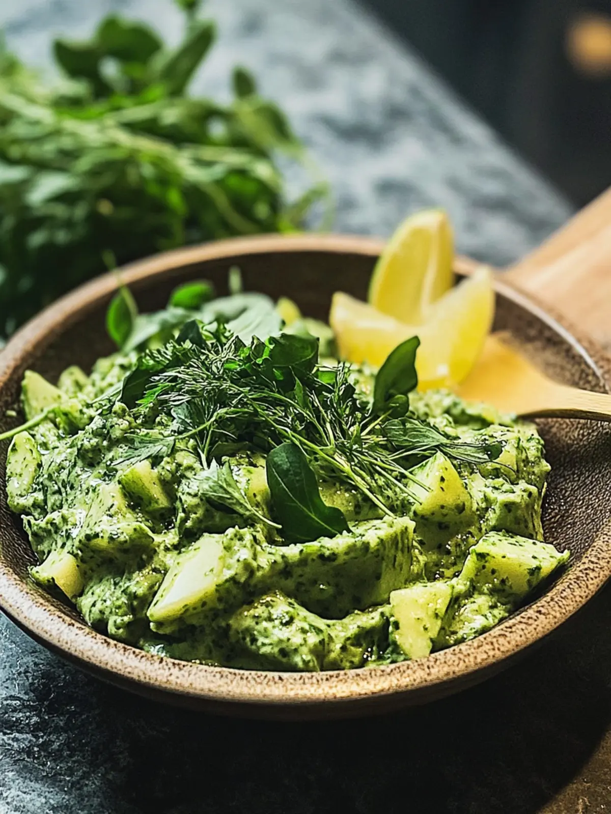 Grüne Göttin Dip, Salat, Beilage