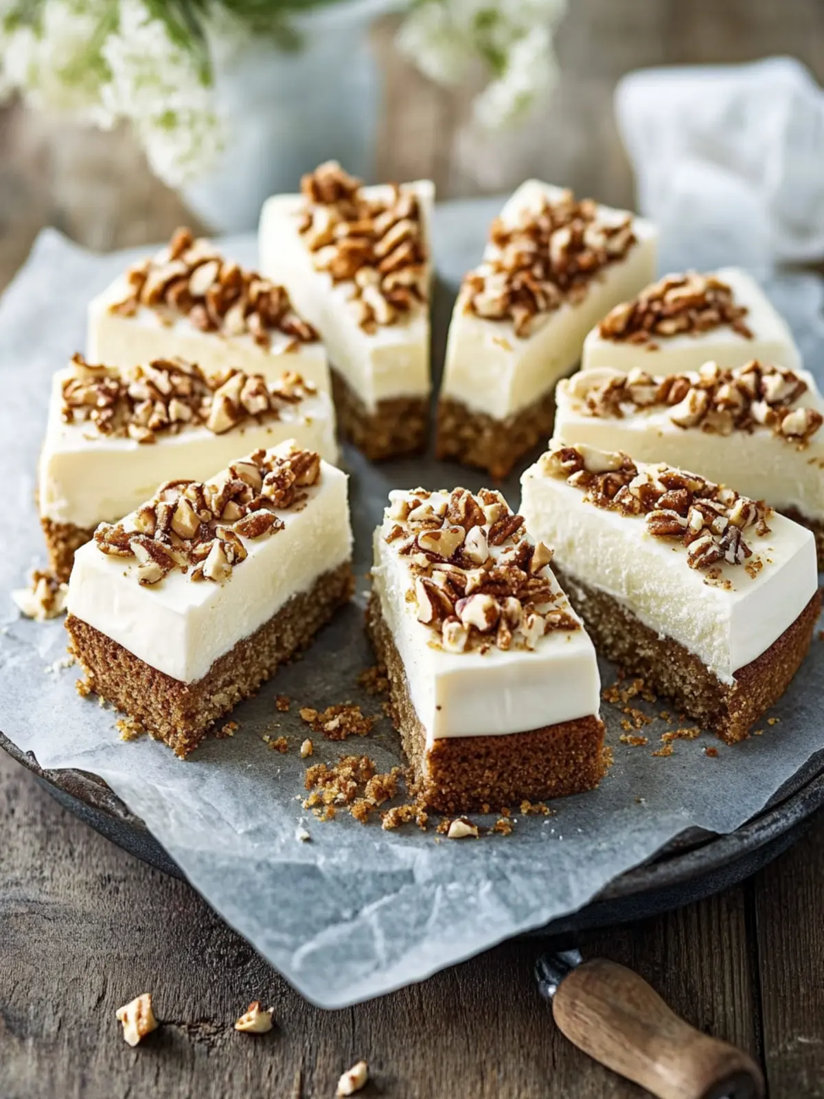 Walnuss-Frischkäse-Schnitten: der perfekte Kuchen für jeden Anlass