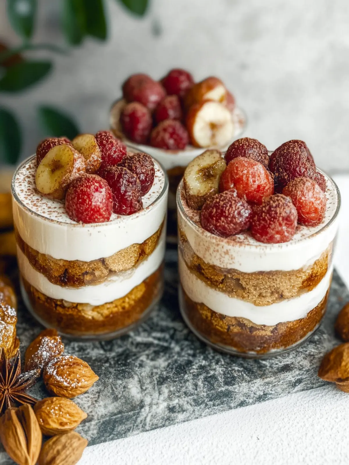 Lebkuchen Tiramisu mit Kirschen