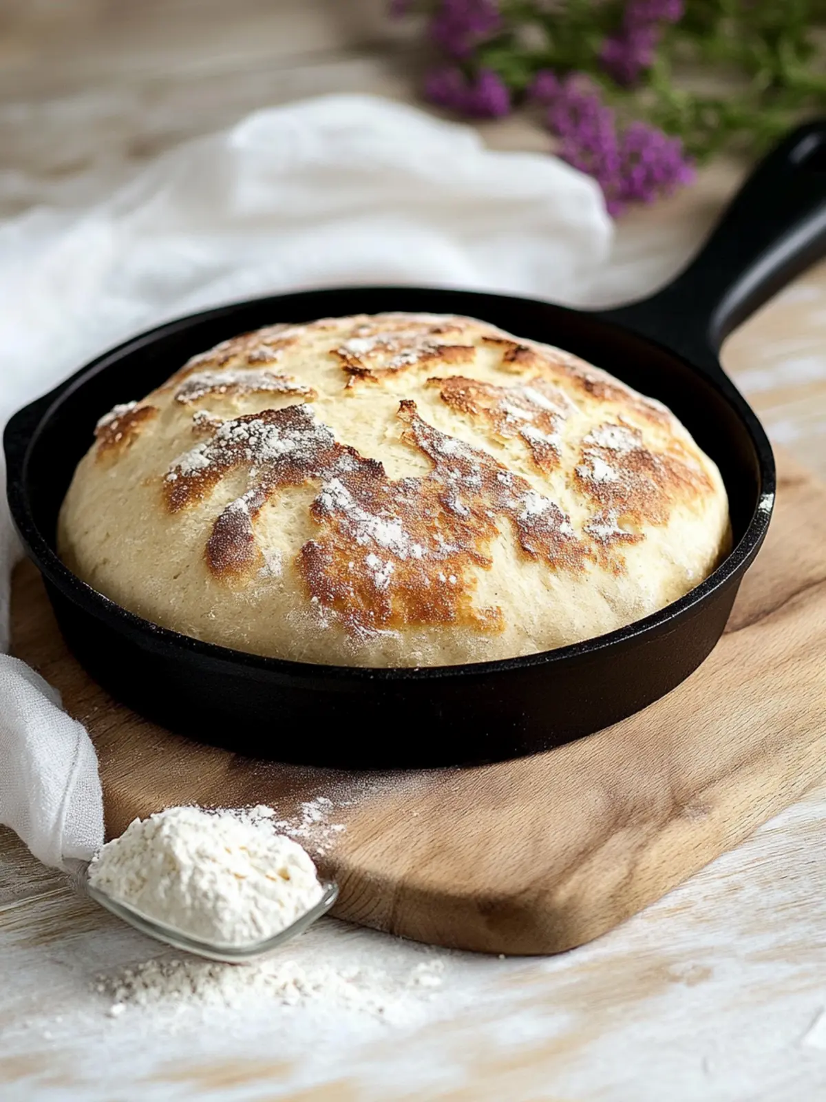 Pfannenbrot ohne Hefe nach griechischer Art mit Joghurt
