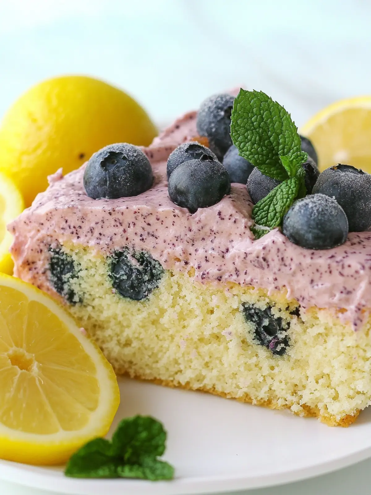 1 Schüssel Veganer Zitronen-Blaubeerblechkuchen