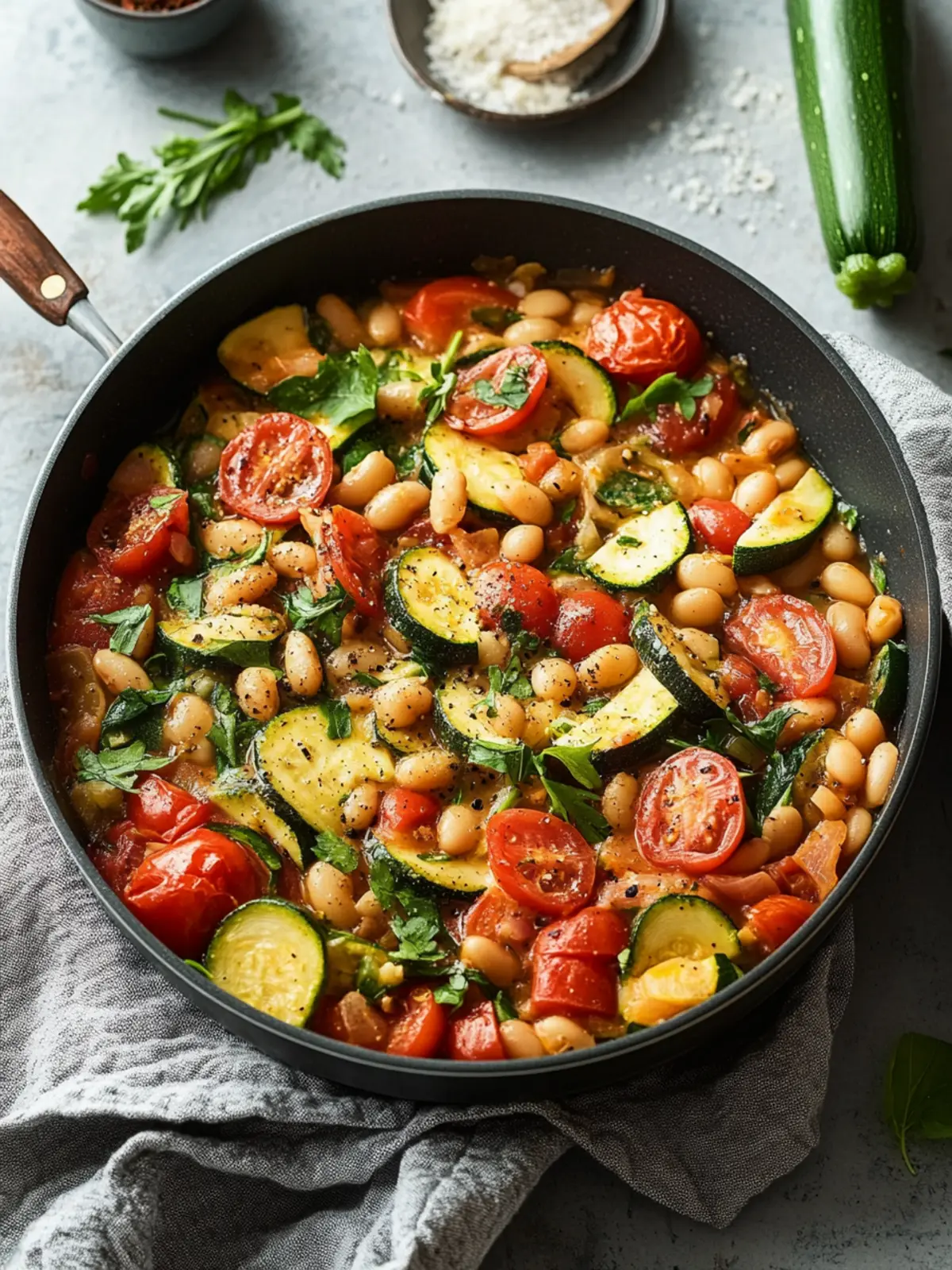 This zucchini bean pan you want to immediately cook again