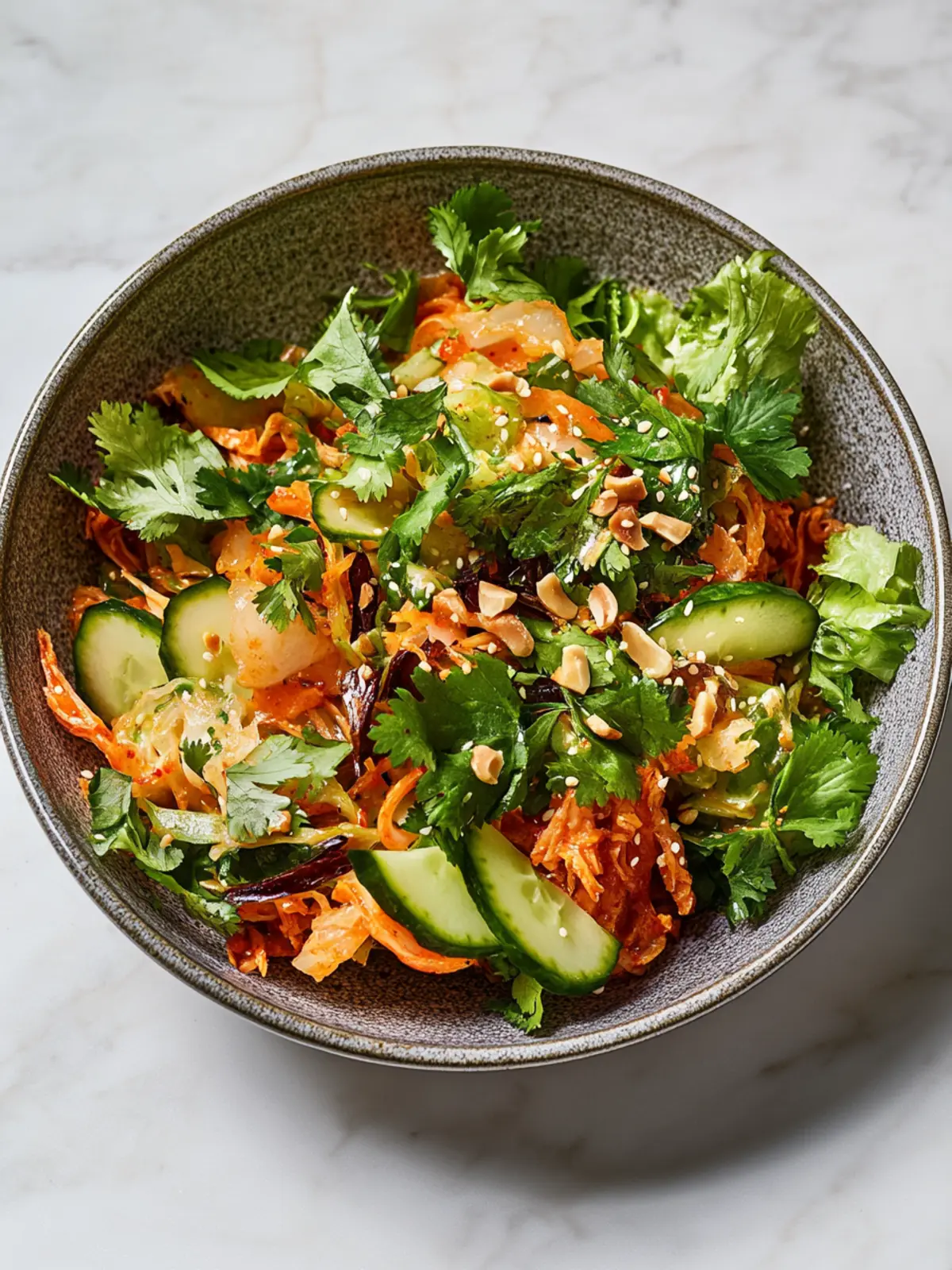 koreanischer knuspriger Reissalat