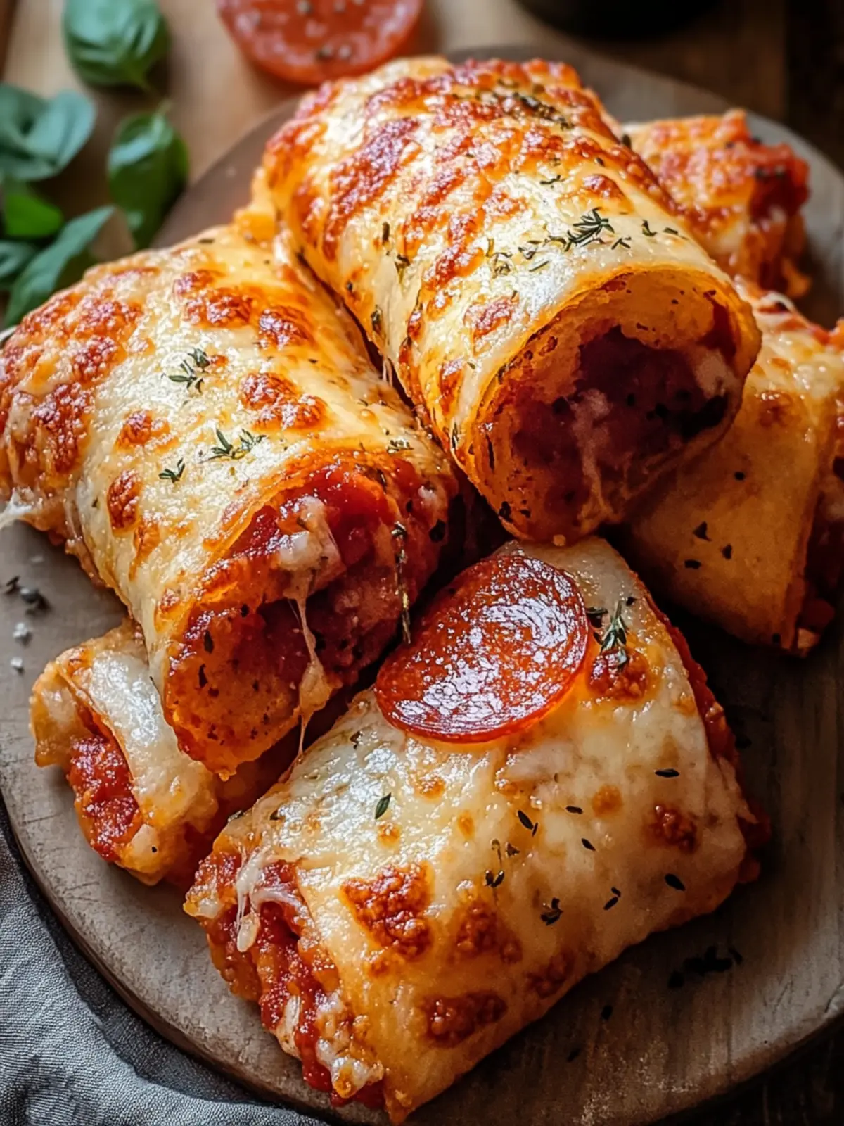 Knusprige Air Fryer Pizza Rollen