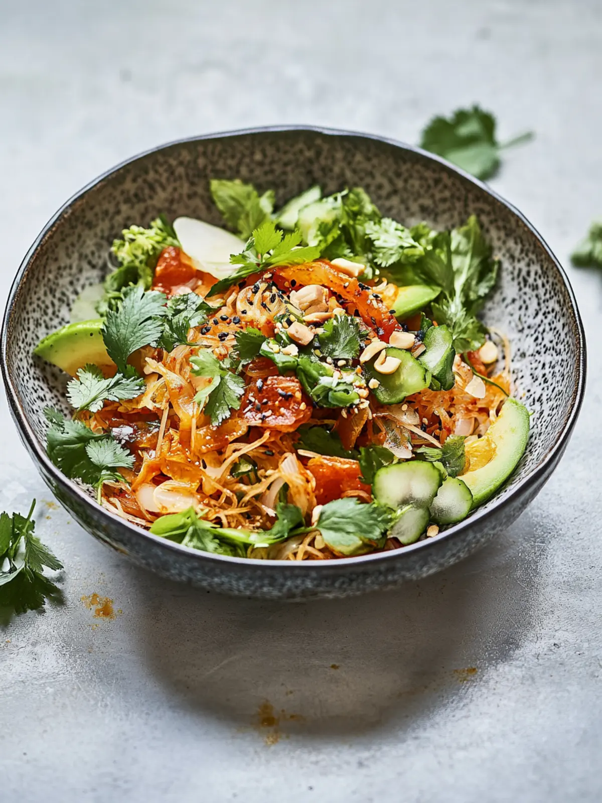 koreanischer knuspriger Reissalat