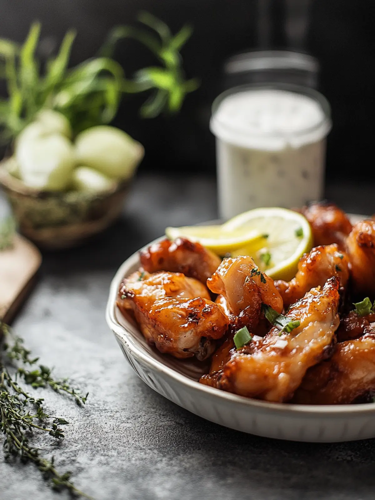 Feurige Buffalo-Flügel