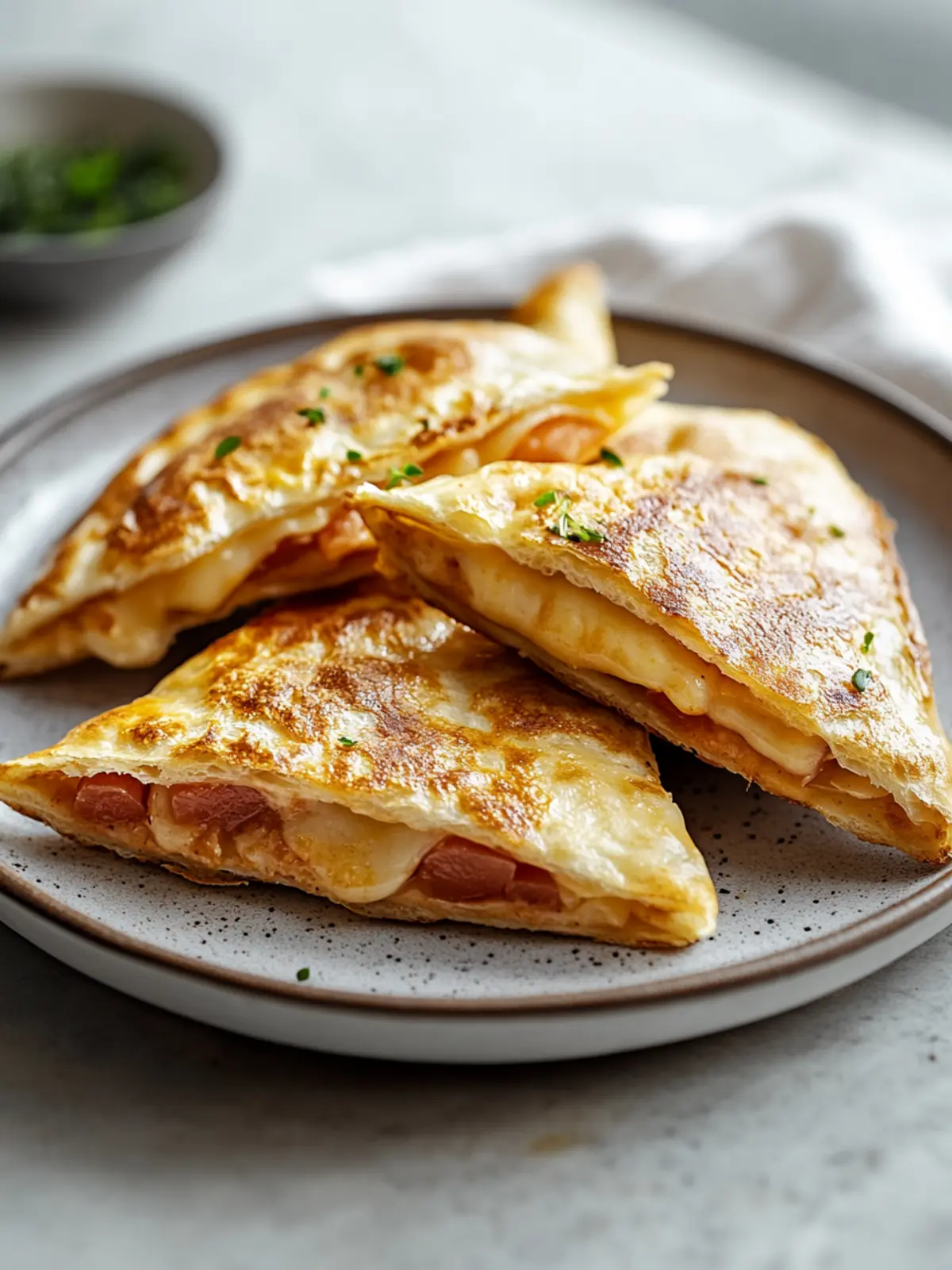 Airfryer Schinken-Käse-Taschen Rezept
