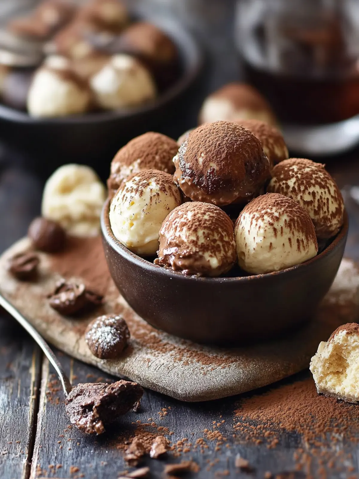 Verschenke selbstgemachte Tiramisu-Pralinen zu Weihnachten