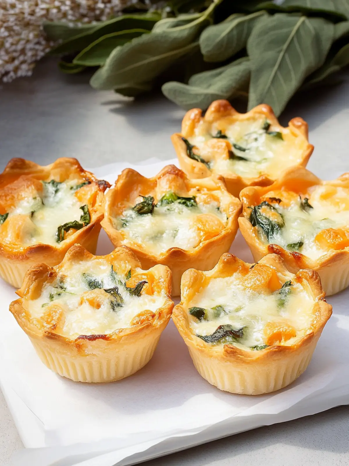 Delicious mini quiches with salmon and spinach are the perfect snack for the finger food buffet