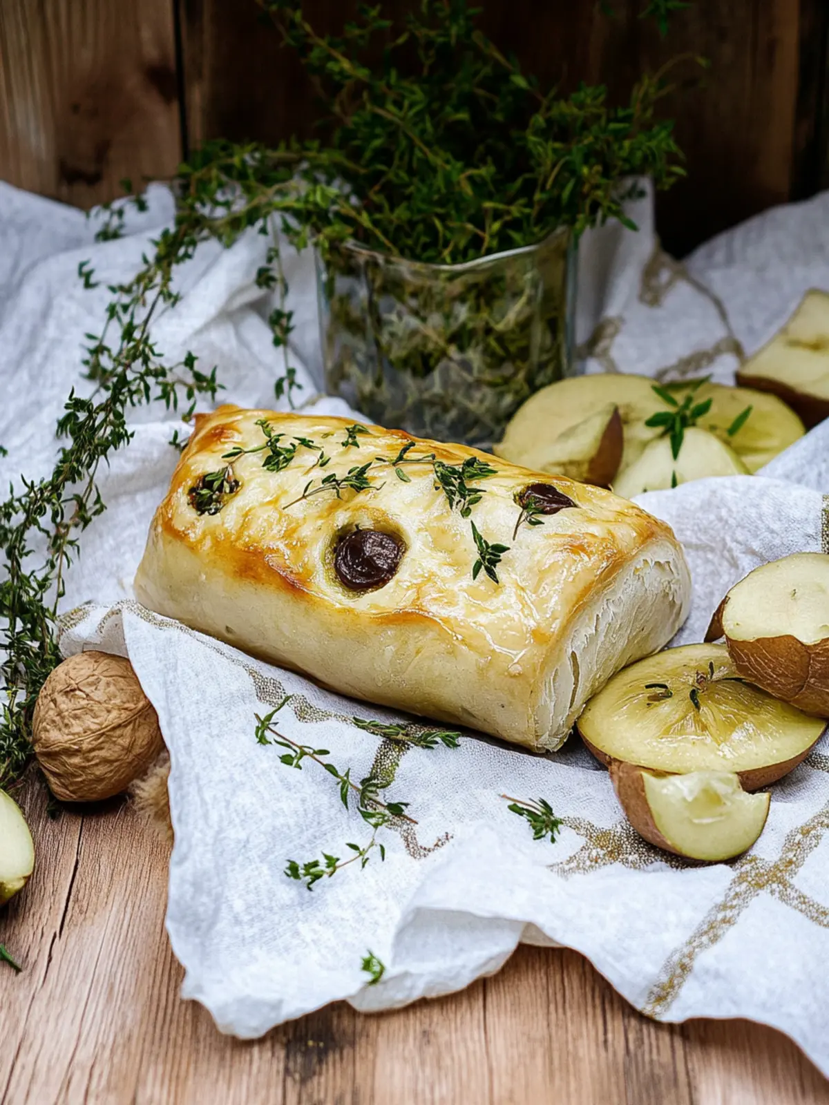 Veganer Weihnachtsbraten im Blätterteig