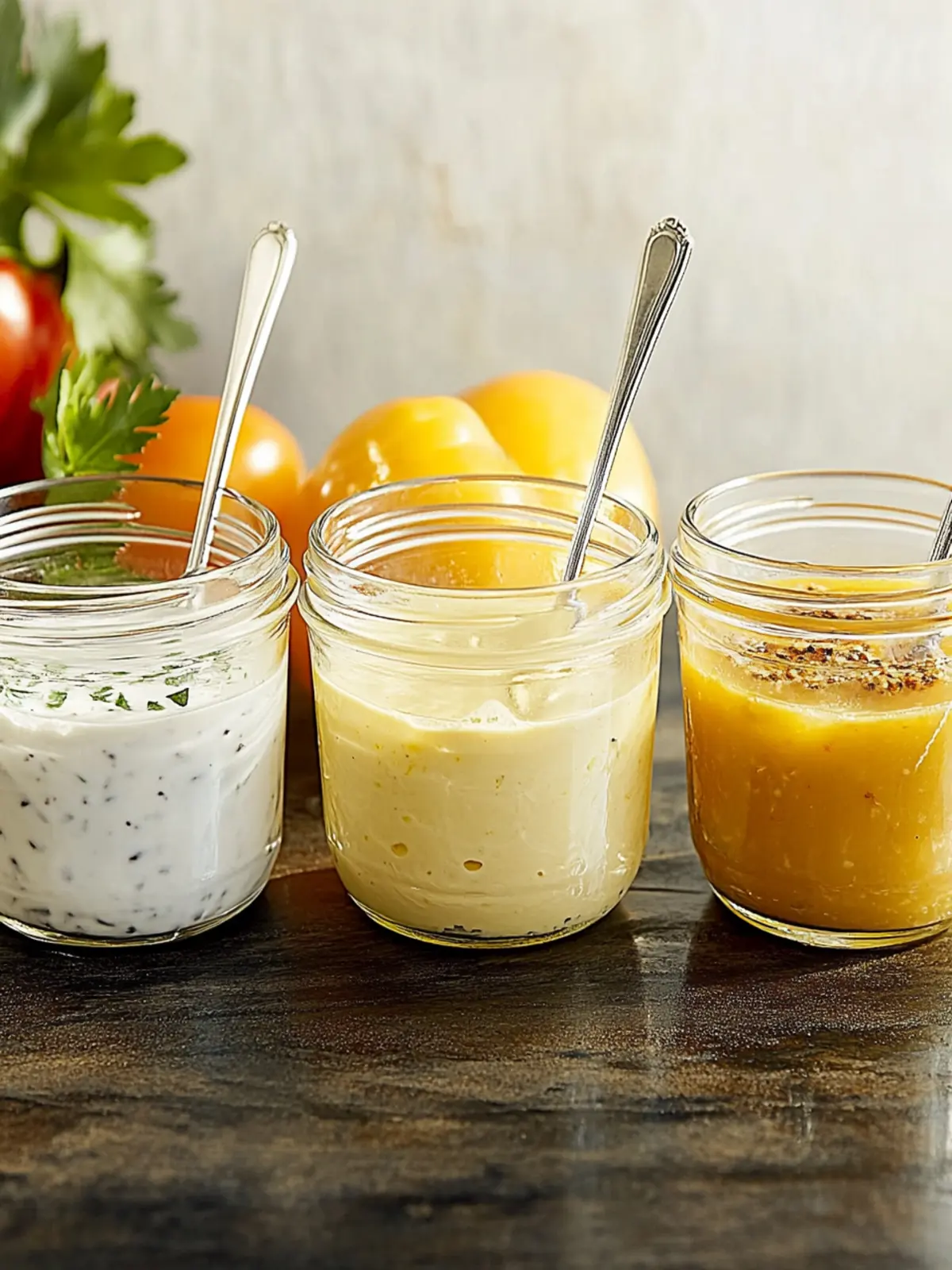 5 einfache Salatdressings mit den passenden Salaten
