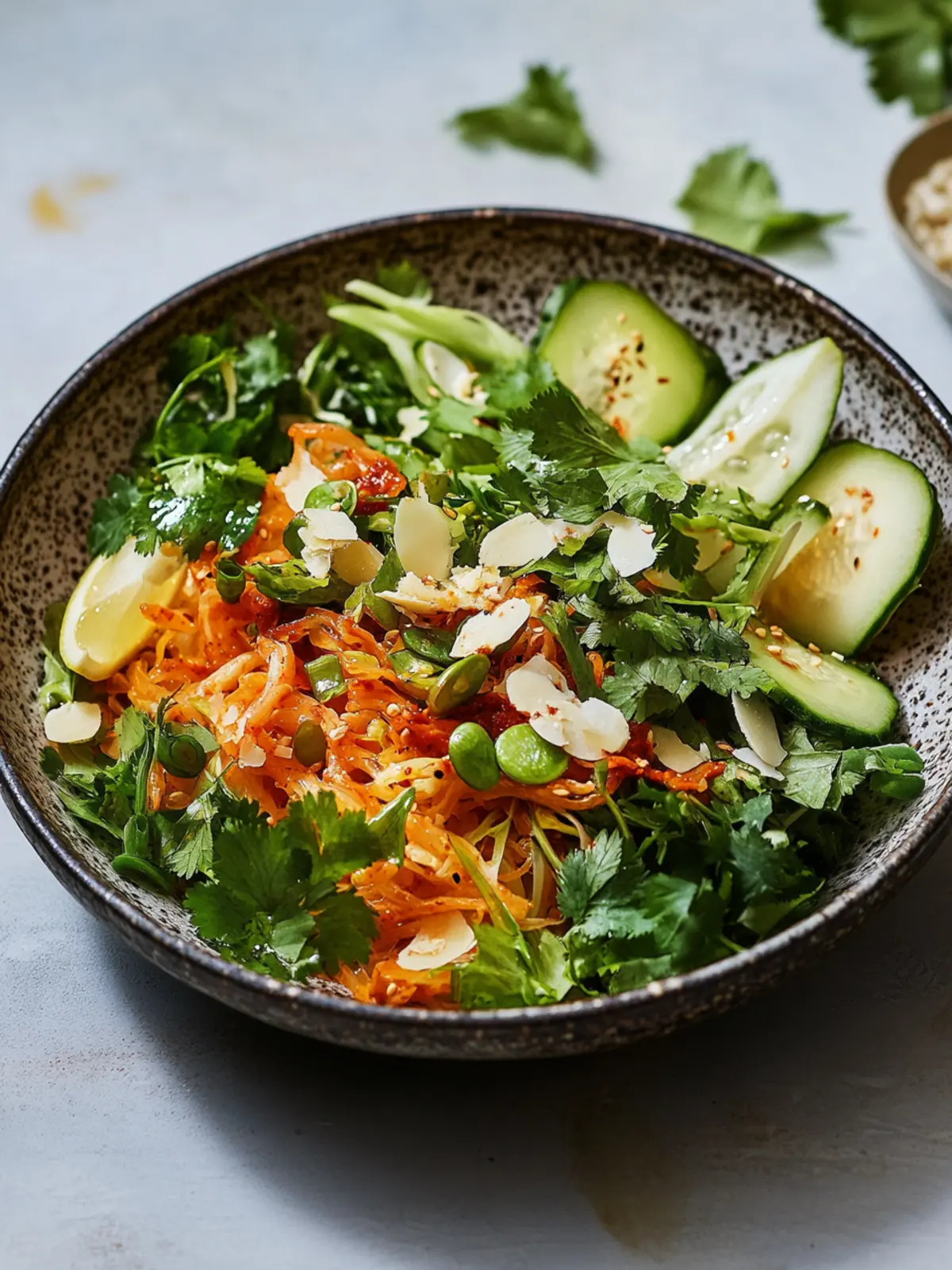 koreanischer knuspriger Reissalat