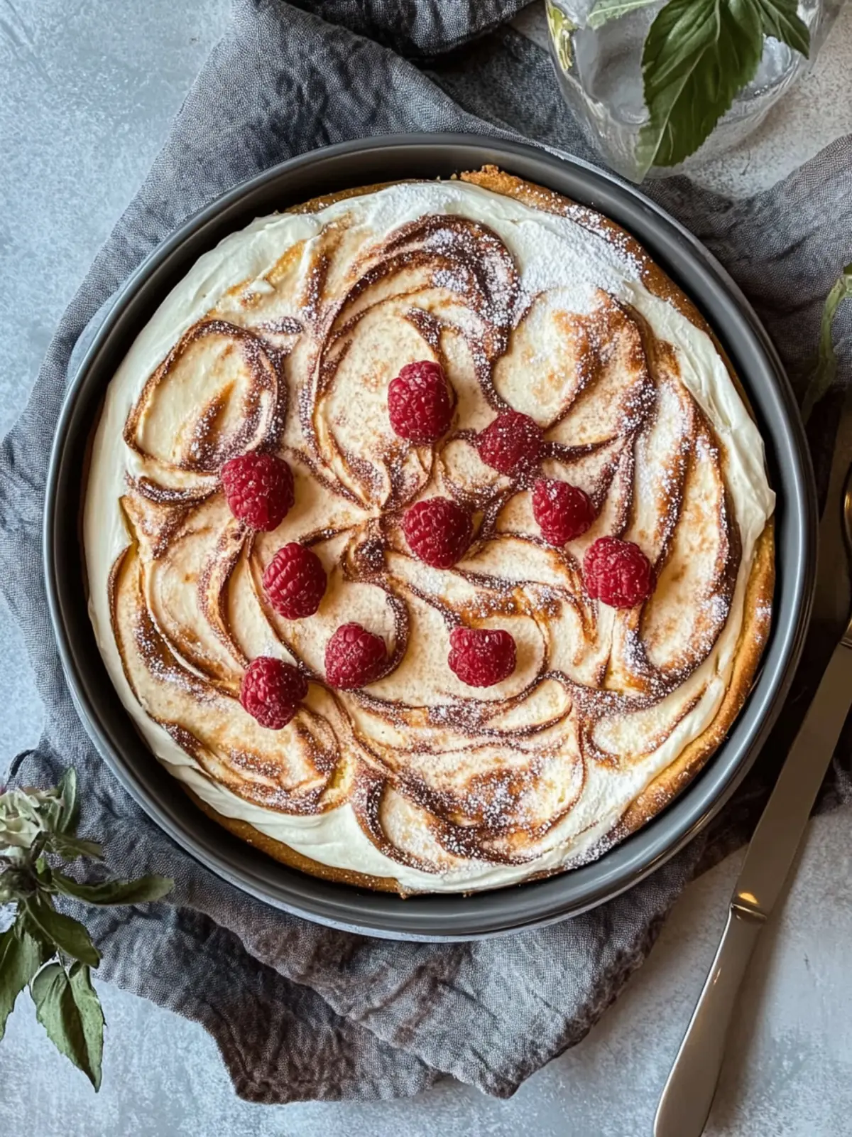 Zimtschnecken-Käsekuchen
