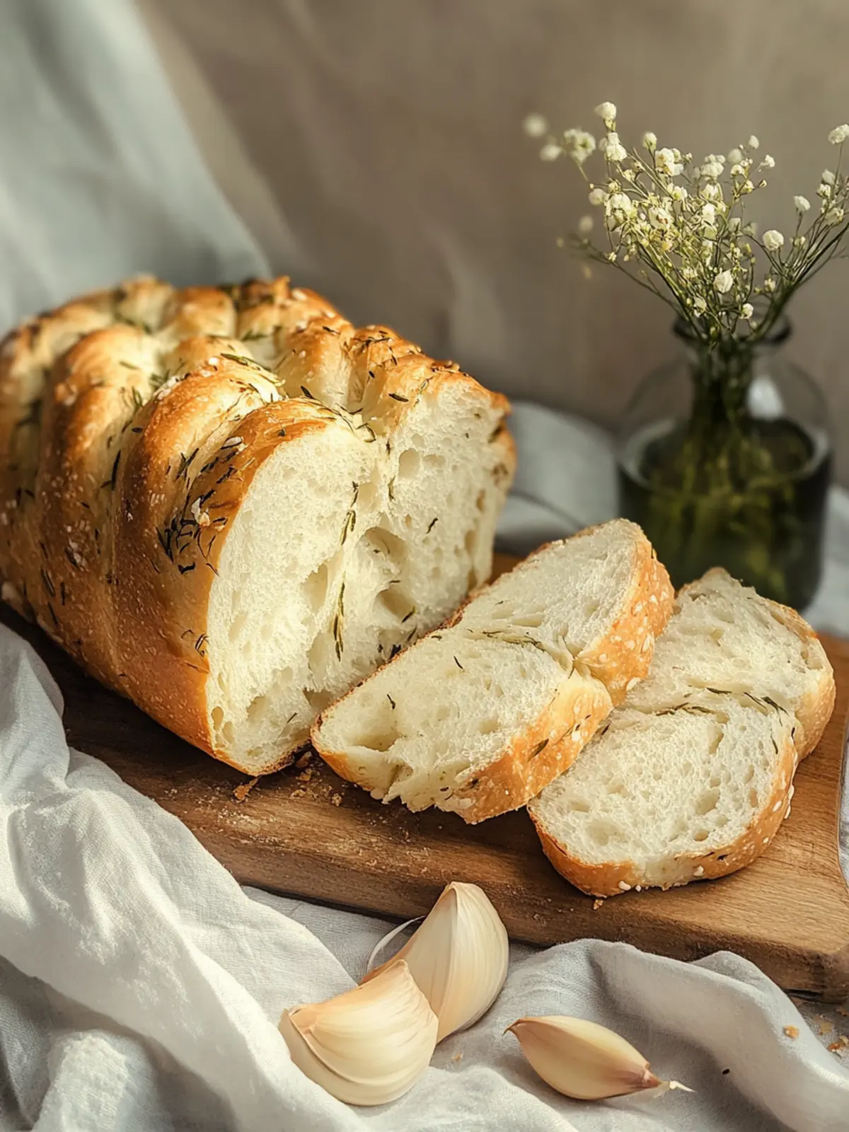 Knoblauch-Faltenbrot