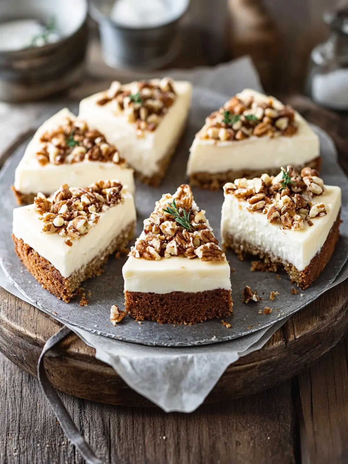 Walnuss-Frischkäse-Schnitten: der perfekte Kuchen für jeden Anlass