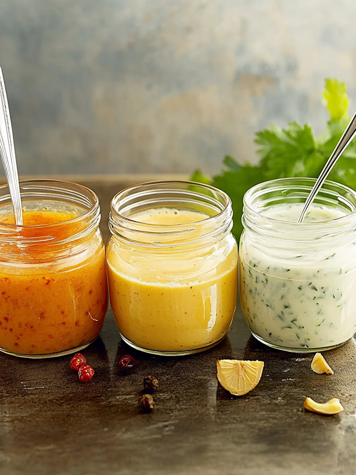 5 einfache Salatdressings mit den passenden Salaten
