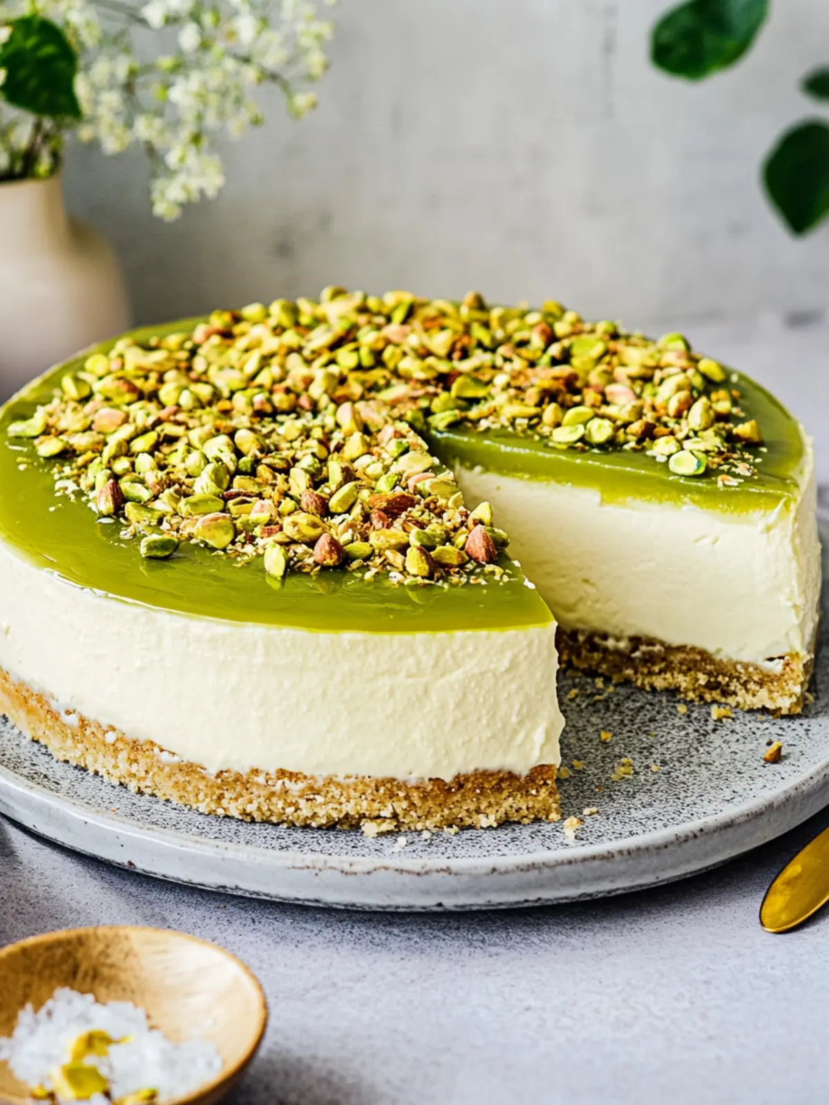 Pistazienkäsekuchen ohne Backen