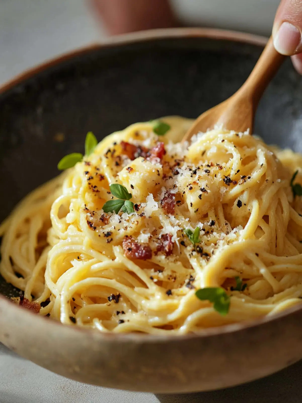 Vegetarische Halloumi Carbonara – Cremiger Pasta-Hochgenuss