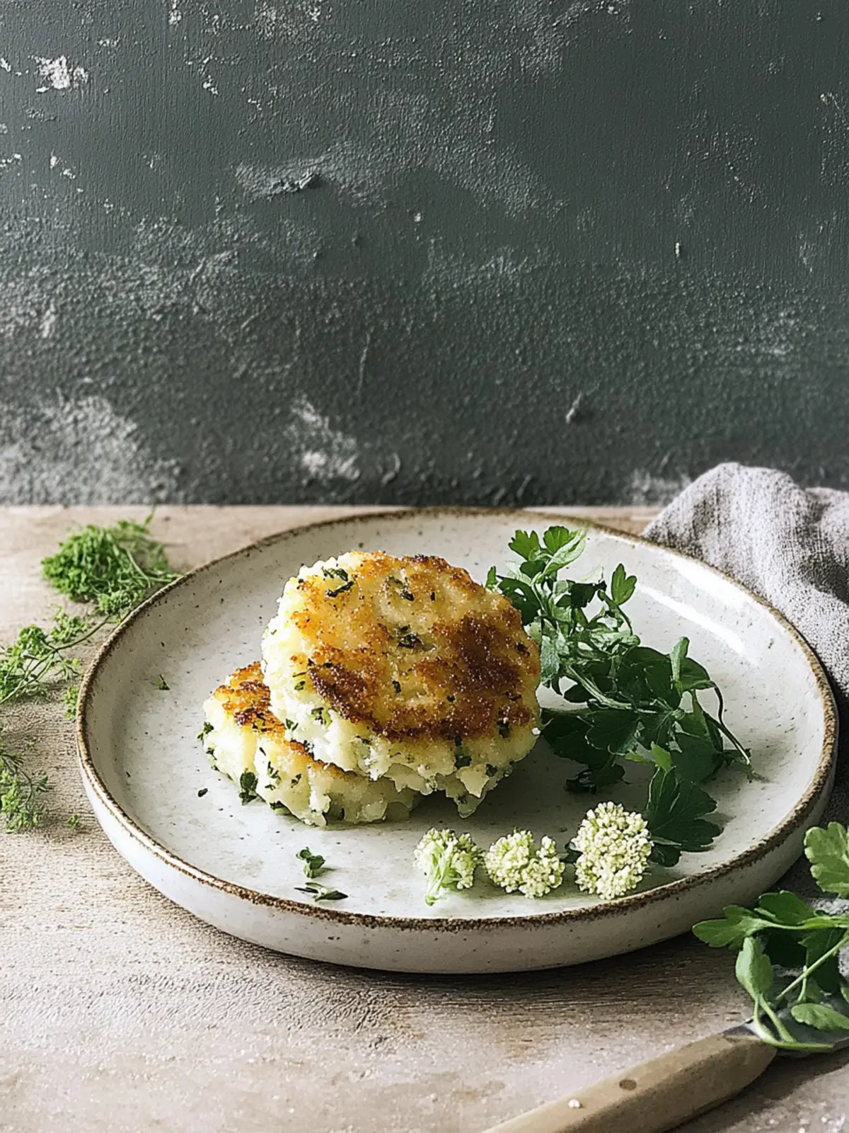 Crispy cauliflower patties