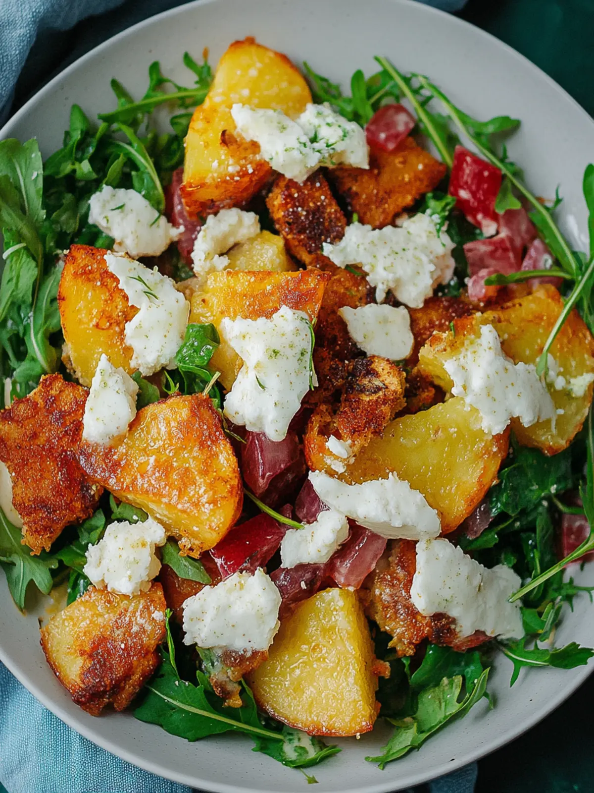 Alle lieben den knusprigen Kartoffelsalat – Zerdrückter Kartoffelsalat