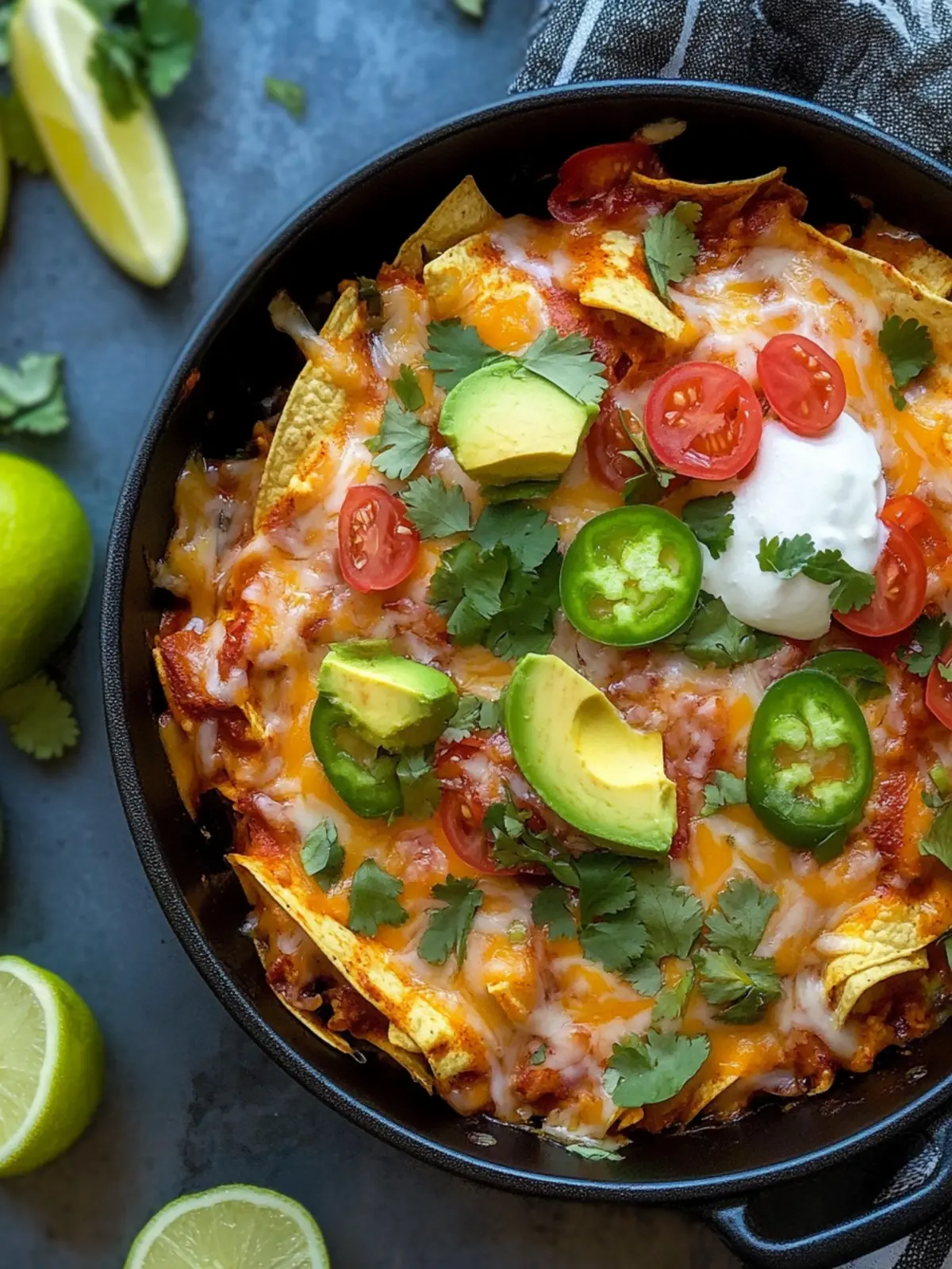 Hochprotein Hähnchen Enchilada Pfanne (Ein-Pfannen Abendessen Rezept)