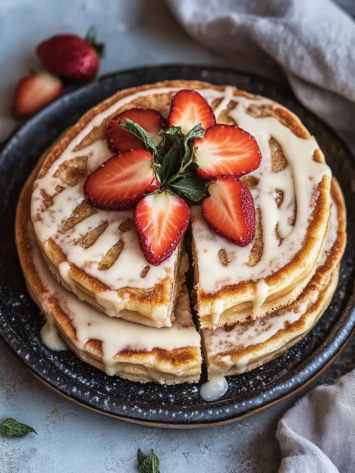 Vegane Zimtschnecken-Pfannkuchen
