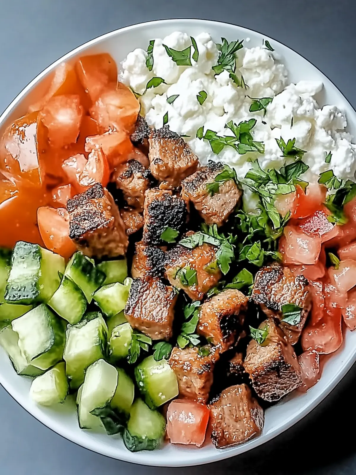 Genießen Sie eine gesunde Kebab-Bowl mit hohem Eiweißgehalt