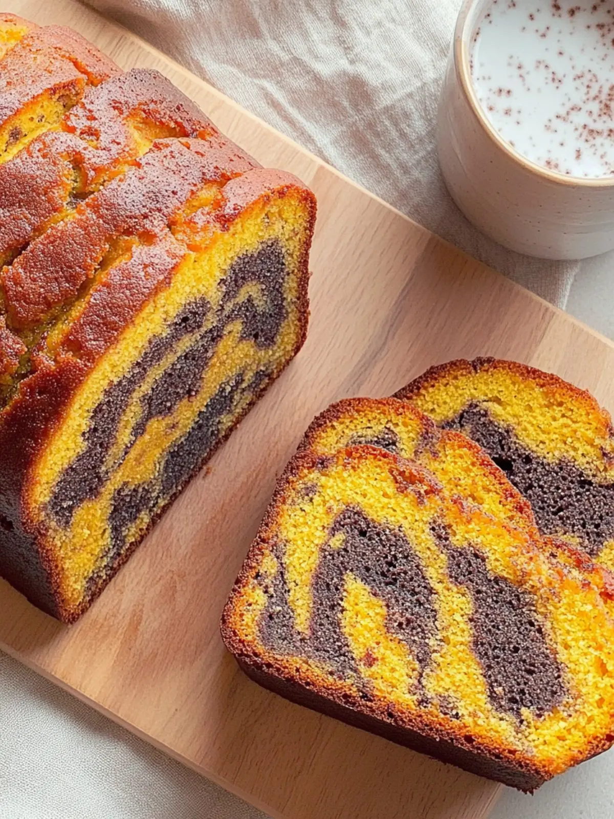 Einfache Kürbis Marmor Kuchen