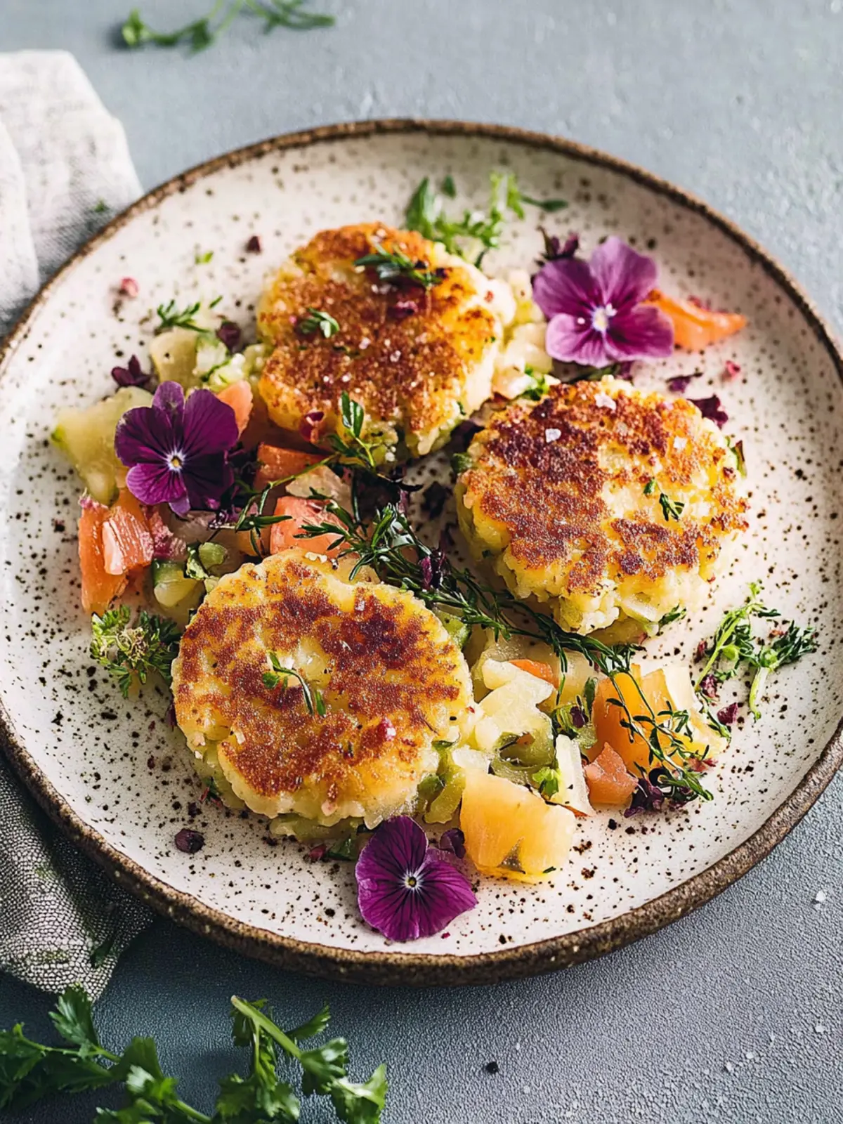 Crispy cauliflower patties